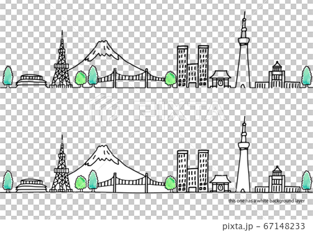 東京城市景觀水平插圖集 東京城市景觀水平插圖集 67148233