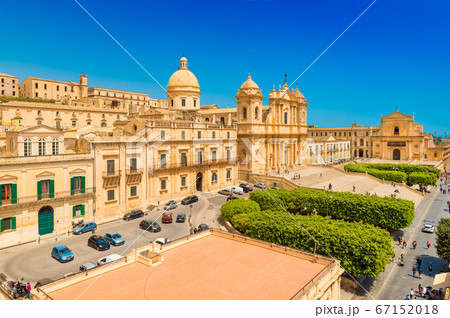 Cityscape of Noto. A small beautiful Sicilian town, Italy Cityscape of Noto. A small beautiful Sicilian town, Italy 67152018