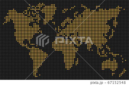 dotted world map vector 67152548