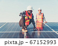 labor working on solar rooftop, Engineering of 67152993