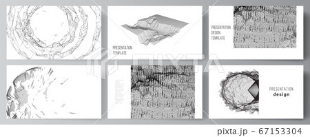 Vector layout of presentation slides design business templates, template for brochure, cover, business report. Abstract 3d digital backgrounds for futuristic minimal technology concept design. Vector layout of presentation slides design business templates, template for brochure, cover, business report. Abstract 3d digital backgrounds for futuristic minimal technology concept design. 67153304