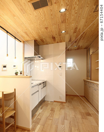 お洒落なリビングダイニングキッチン イメージ 67154404