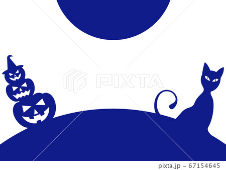 ハロウィン風イラストフレーム 67154645