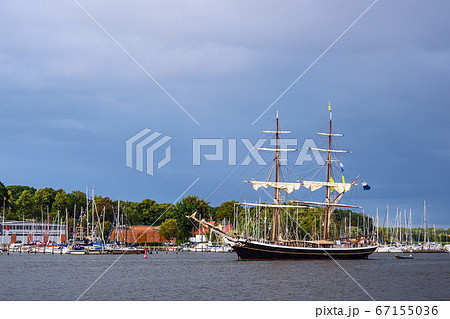 Windjammer on the Hanse Sail in Rostock, Germany 67155036