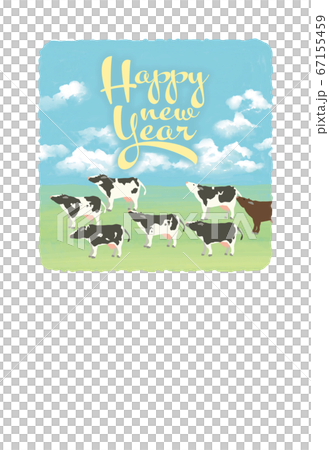 新年賀卡，海報的明信片大小模板。 67155459