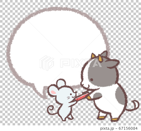 From mouse to cow Baton balloon line drawing 67156084