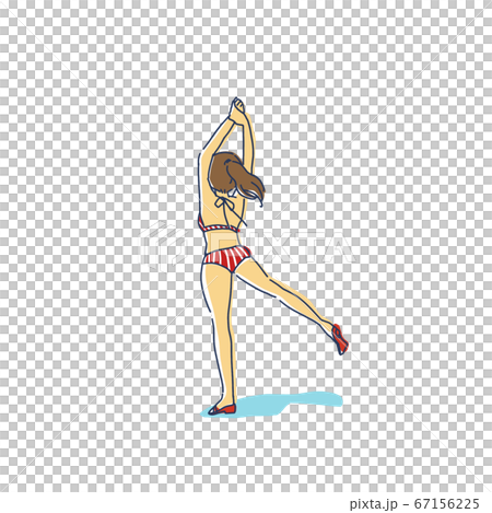 Female girl sea gymnastics illustration Female girl sea gymnastics illustration 67156225