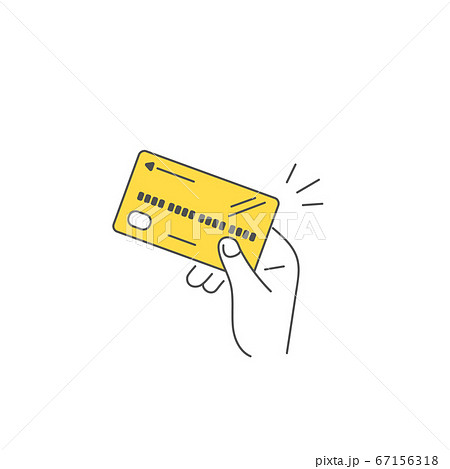 クレジットカードで決済をするイメージイラスト 67156318