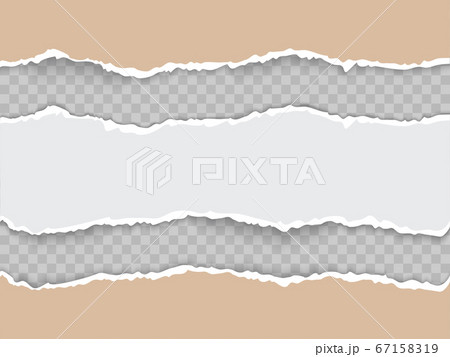 Torn paper with ripped edges realistic vector illustration Torn paper with ripped edges realistic vector illustration 67158319