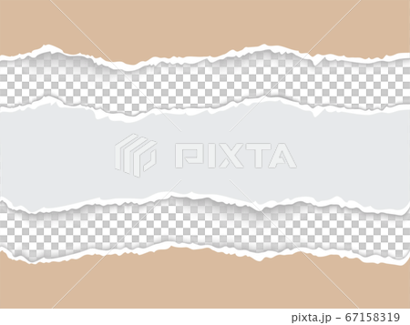 Torn paper with ripped edges realistic vector illustration Torn paper with ripped edges realistic vector illustration 67158319