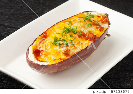 ナスのミートソースチーズ焼き 67158675