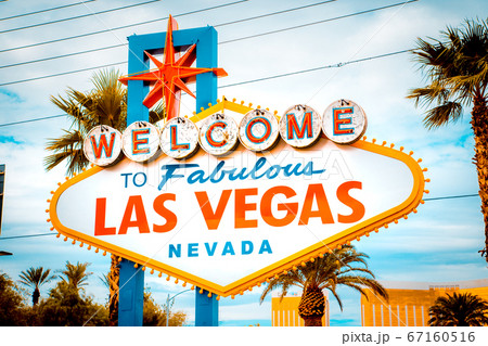 Welcome to Fabulous Las Vegas sign, Las Vegas, Nevada, USA 67160516
