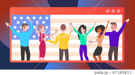 mix race people drinking cocktails 4th of july american independence day celebration concept mix race people drinking cocktails 4th of july american independence day celebration concept 67160811