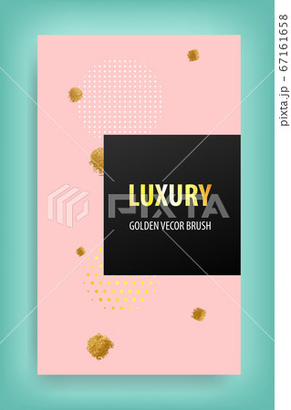 Golden stroke banner luxury frame art template 67161658