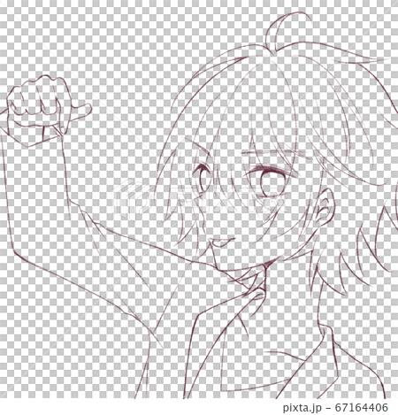 ぬり絵 男の子 1のイラスト素材