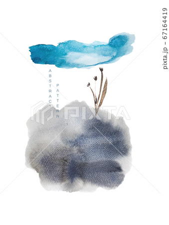 Abstract art with watercolor texture background vector. Brush stroke elements. Stone and rock contemporary template in Asian style. Nature landscape wallpaper. Abstract art with watercolor texture background vector. Brush stroke elements. Stone and rock contemporary template in Asian style. Nature landscape wallpaper. 67164419