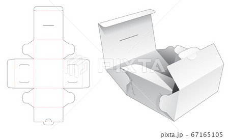 Packaging box die cut template 67165105