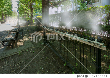 中央区立浜町公園のミストシャワー 67166331