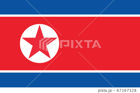 North Korea flag vector graphic. Rectangle North 67167328