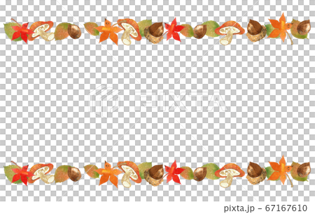 Autumn frame with colorful leaves and acorns - Stock Illustration ...