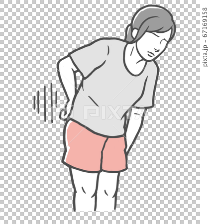 腰痛 腰 痛い 若い女性 腰痛 腰 痛い 若い女性 67169158