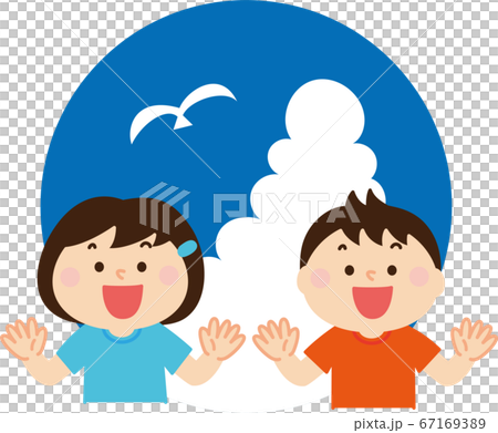 Summer sky and children Summer sky and children 67169389