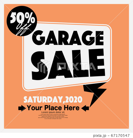 50 Percent Discount Garage Sale Square Banner 67170547
