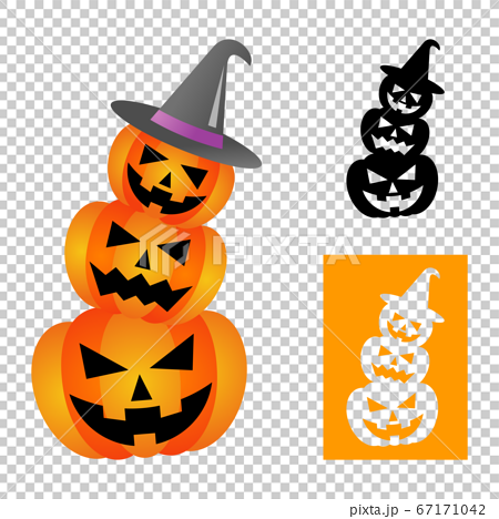 かぼちゃお化け ジャックオーランタンのイラストイメージのイラスト素材