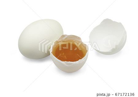 Organic raw salted duck egg on white isolated 67172136