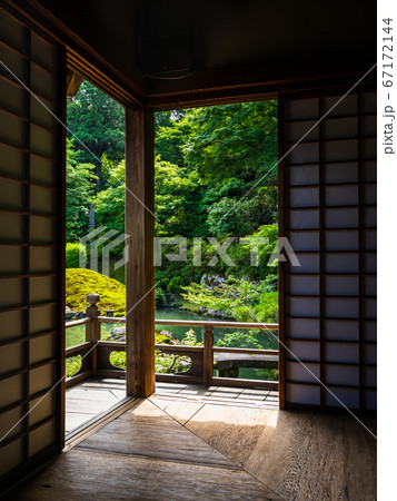 京都　青蓮院門跡　小御所と相阿弥の庭 67172144