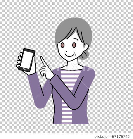 Senior woman with a smartphone 67176745