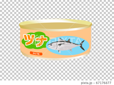 ツナ缶のイラスト素材