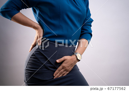 Closeup  shot of woman having painful holding 67177562