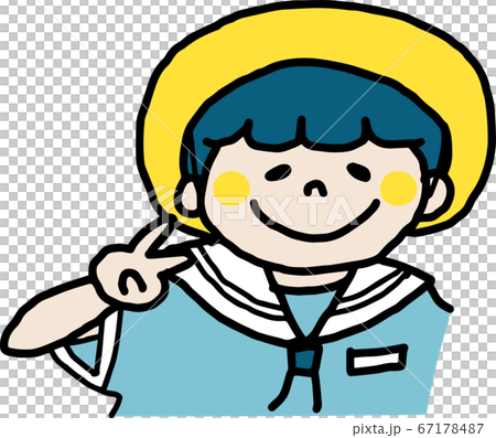 孩子在做和平標誌 67178487