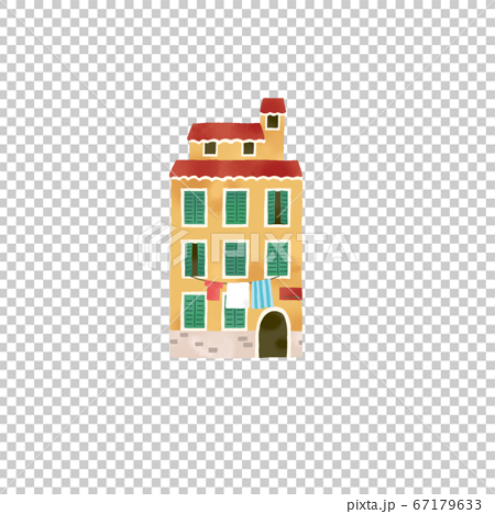 イタリアのおしゃれな家のイラスト 67179633