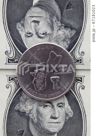 Symmetric composition of US dollar bills and a 67181023