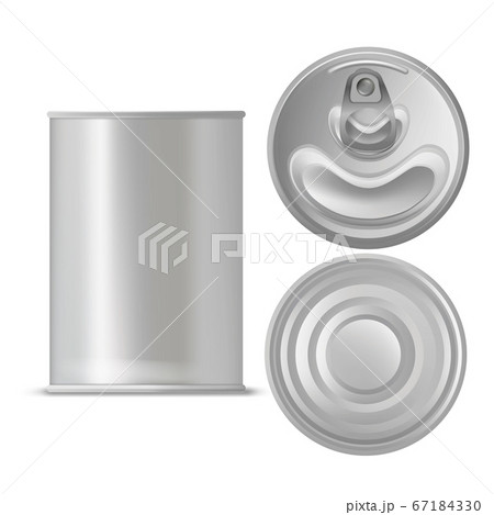 Realistic Detailed 3d Tin Can Set. Vector 67184330