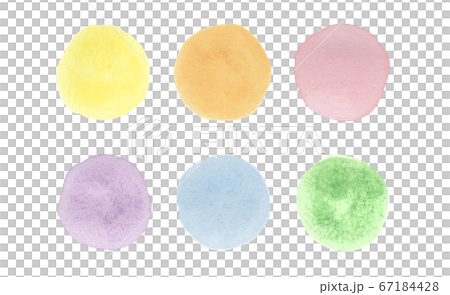 水彩背景/圓/畫筆/材質 67184428