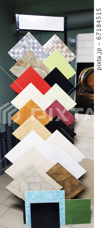 sale of colorful fashionable ceramic tiles, shop 67184515