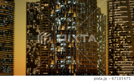 Skyscrapper in the business quarter in the night Skyscrapper in the business quarter in the night 67185475