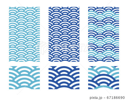 青海波パターンのイラスト素材