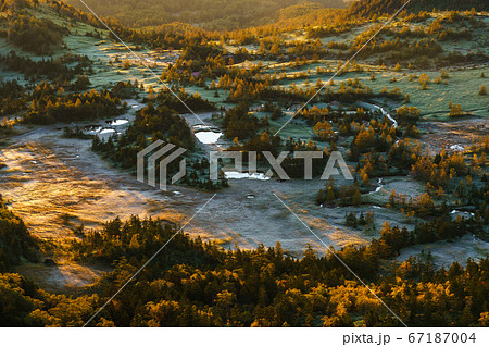 芳ヶ平湿原の朝 67187004