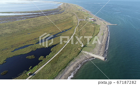 野付半島 ドローン空撮 67187282