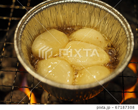 ニンニクオイル焼きの写真素材