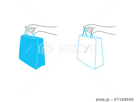 差し入れ ベクターイラスト 袋を持つ手 A Hand Holding A Paper Bag のイラスト素材