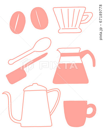 コーヒーセット　ピンク 67189778