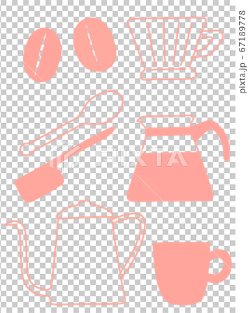 コーヒーセット　ピンク 67189778