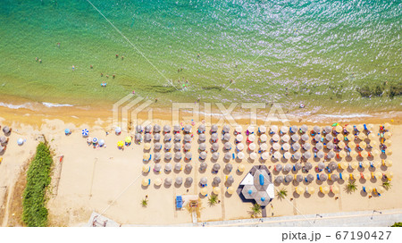 Aerial view at the beach. Beautiful natural Aerial view at the beach. Beautiful natural 67190427