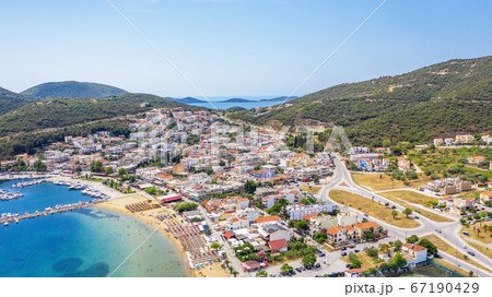 Aerial view at the beach. Aerial view at the beach. 67190429