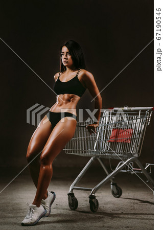 sexy fitness woman abs stomach posing sexy fitness woman abs stomach posing 67190546